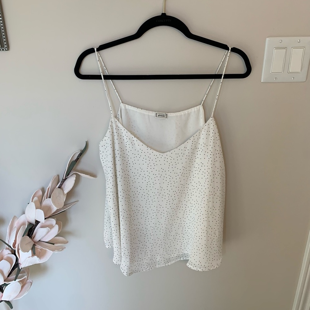 Pimkie polka dot crepe tank